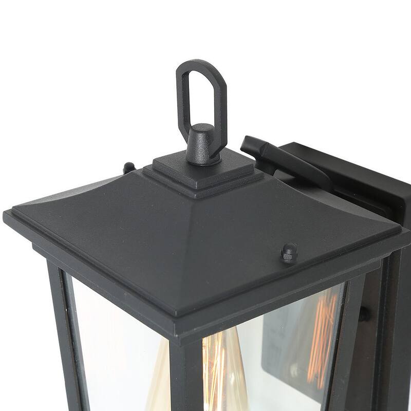 Havenside Home Transitional 1-light Black Lantern Outdoor Wall Sconces Lamp - 6.5" X 8.25"X 12"