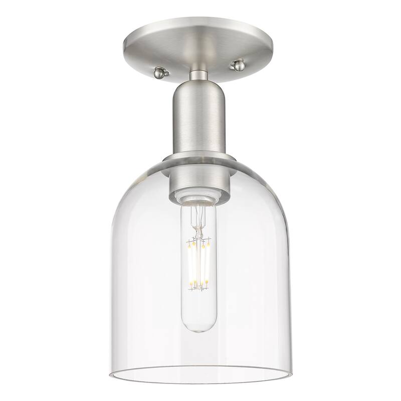 Innovations Lighting 716-1C-11-6 Bella Semi-Flush Bella 6" Wide - Brushed Satin Nickel / Clear