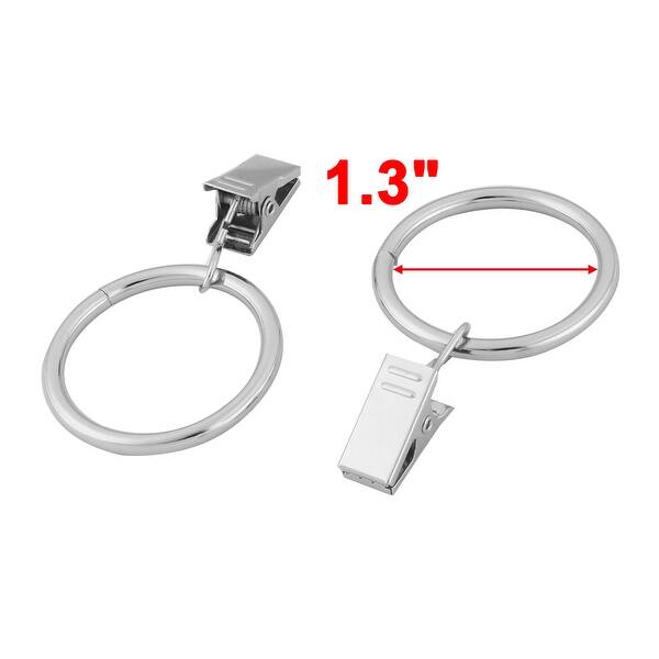 Shop Family Metal Curtain Drapery Rod Hanging Hook Clip Ring 32mm