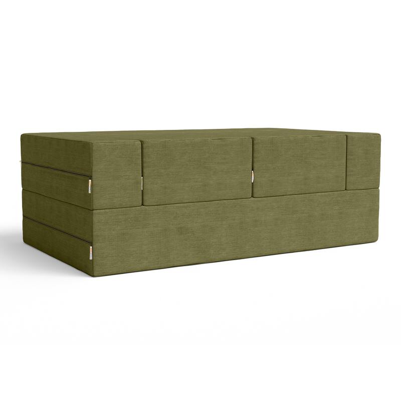 Jaxx Zipline Convertible Queen-size Sleeper Loveseat and Ottoman Set