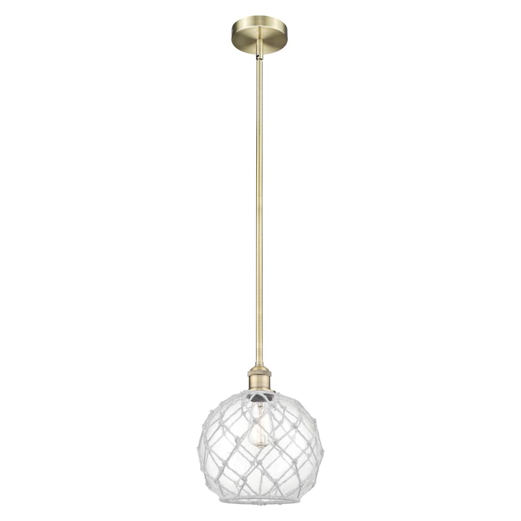 Innovations Lighting Endless Possibilities Edison - Farmhouse Rope - 1 Light 10" Stem Hung Mini Pendant