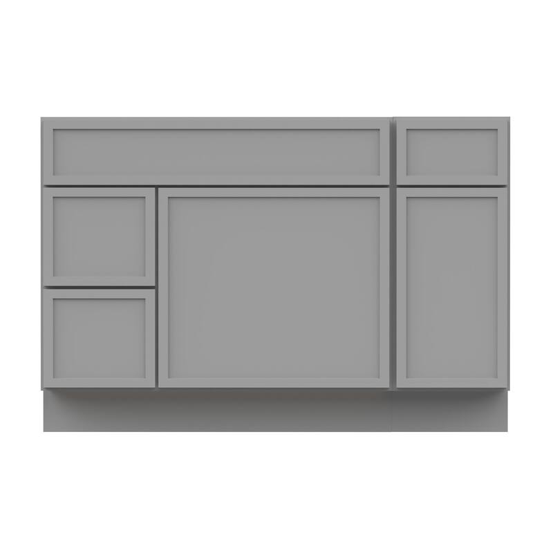 Vanity Art 48" Birch Freestanding Bathroom Vanity Cabinet without Top