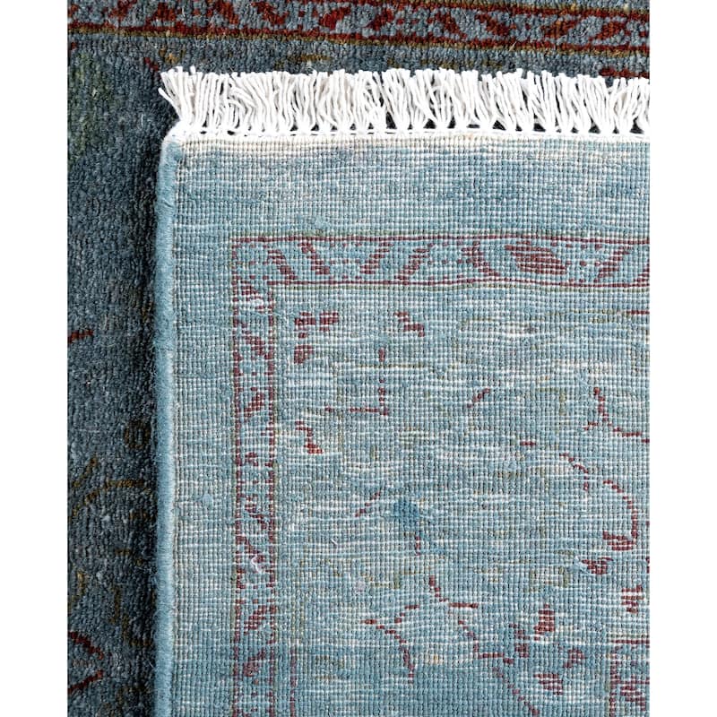 Overdyed One-of-a-Kind Hand-Knotted Runner Rug - Blue - 2' 7" x 4' 6"