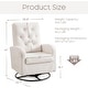 preview thumbnail 29 of 45, HOMYKA Swivel Rocking Upholstered Armchair Nursery Glider Linen Accent Chairs