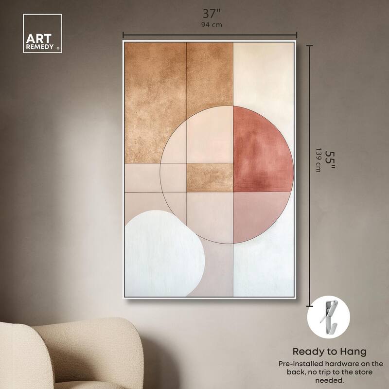 Modernist Circles II Canvas by Art Remedy