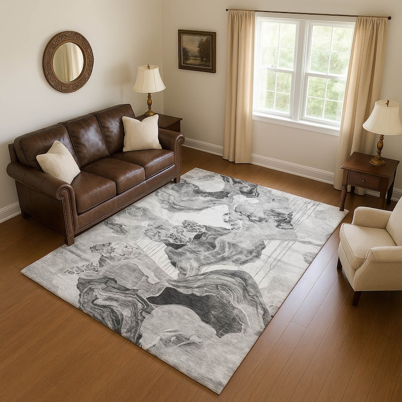 Premium Washable Super Soft Modern Glaze Mayfield Rug - Gray - 9' x 12'