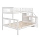 preview thumbnail 7 of 12, Stairway Design Twin-Over-Full Bunk Bed with Storage and Guard Rail for Bedroom