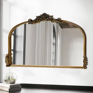 Antique Baroque Mirror Wall Mirror for Decor - Antique Brown - 36.6X21.6