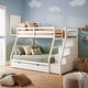 preview thumbnail 6 of 9, Furniture of America Waluz Twin over Full Wood Bunk Bed with Drawers White