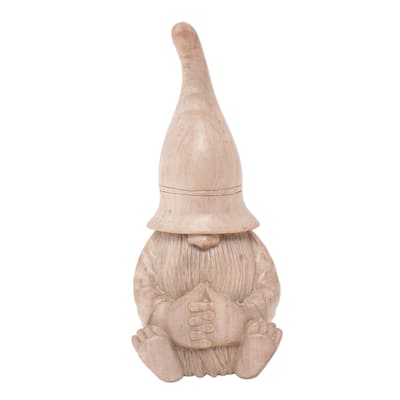 Novica Handmade Praying For Nature Wood Sculpture - Brown