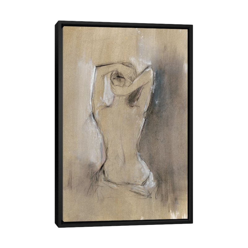 iCanvas "Contemporary Draped Figure I" by Ethan Harper Framed Canvas Print - Black - 40x26