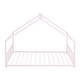 preview thumbnail 23 of 58, Metal House Bed with Roof, Fence, and Back