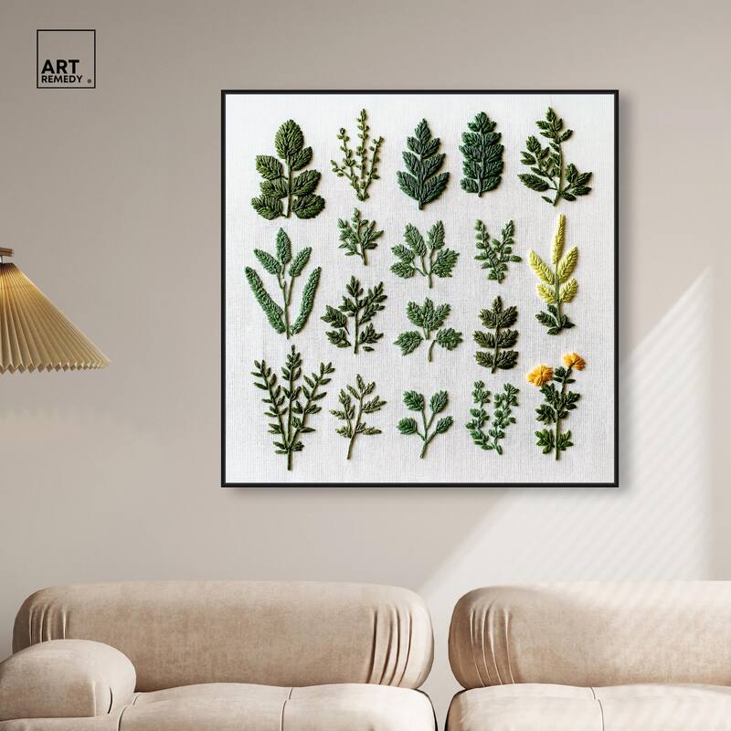 Stitched Sprout II Canvas by Art Remedy