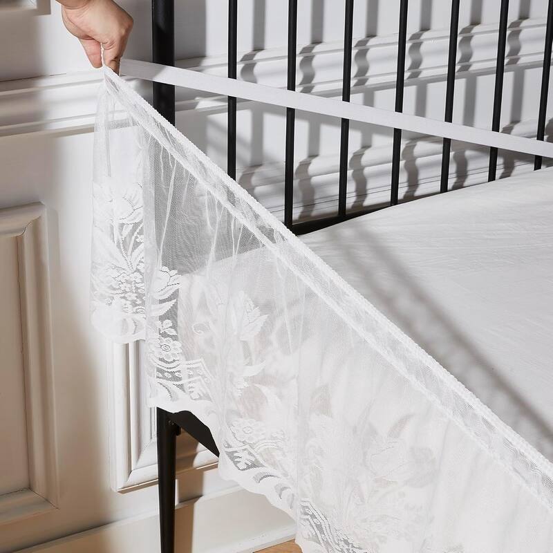 WARM HOME DESIGNS Farmhouse Bed Skirt for Bed.