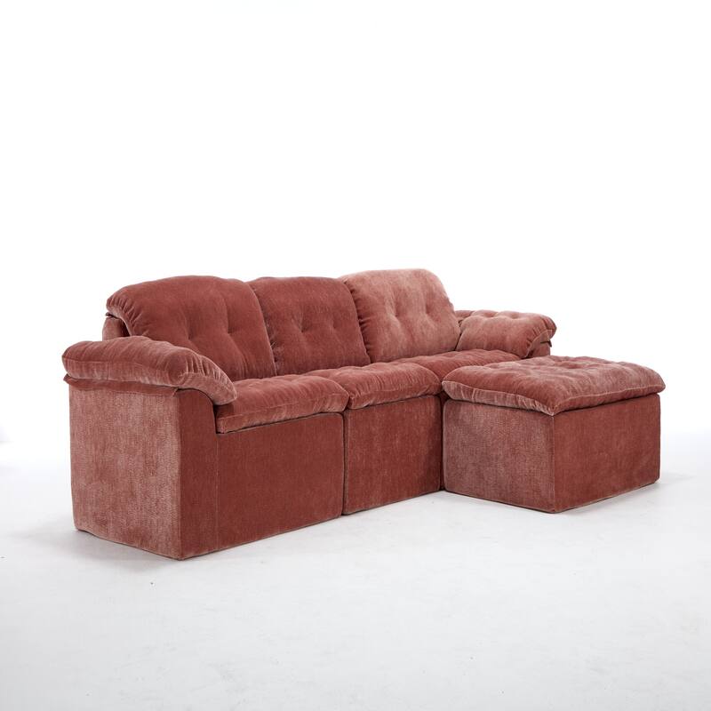 Modular Convertible Cushioned Sleeper Sofa Set