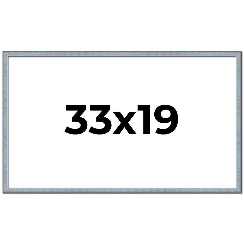 33x19 Frame Rustic Sky Blue Solid Wood Picture Frame | 0.75 Inch