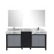 preview thumbnail 68 of 157, Lexora Zilara Bathroom Vanity Complete Set in Black and Grey with Faucet