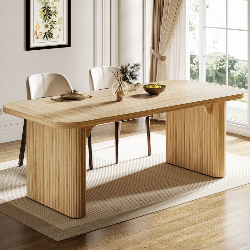 Wood Dining Table, Modern Kitchen Table, Dining Room Accent Table - Oak