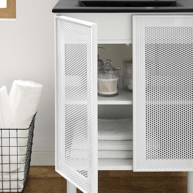 Calla 36" Perforated Metal Bathroom Vanity