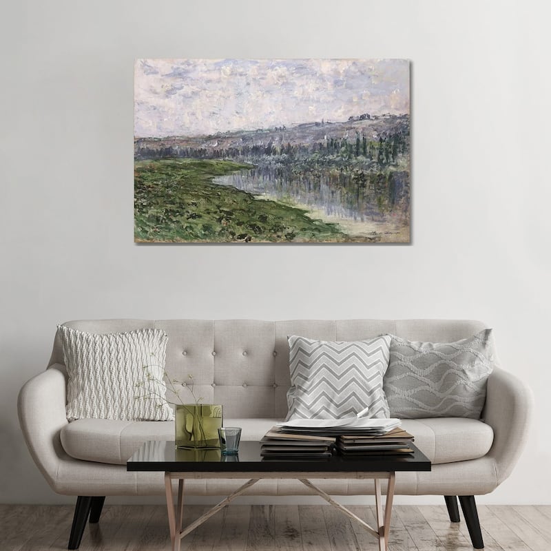 iCanvas "The Seine and the Hills of Chantemsle, 1880 " by Claude Monet Canvas Print - 32x48x1.5