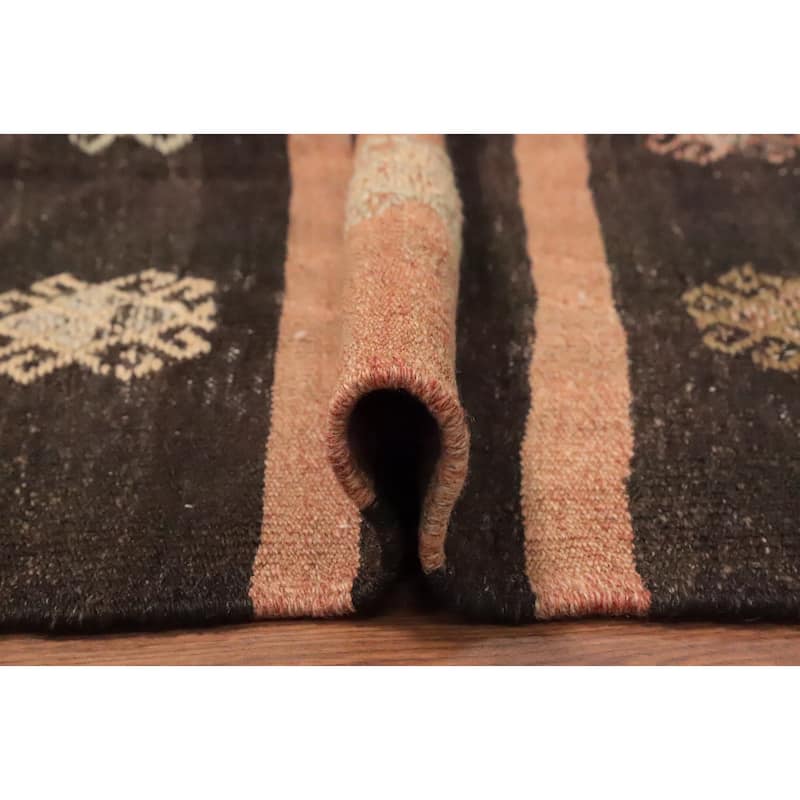 Hand Woven Oriental 100% Wool Carpet Southwestern Tribal Oranges & Rust Kilim Area Rug - 11' 6'' X 5' 11''