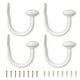preview thumbnail 10 of 17, Lumi 3/4 in. Dia. Curtain Holdback (2-Pack / 4-Pack) 4 PACK - White