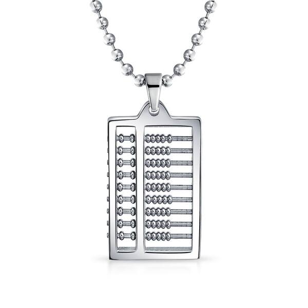 Abacus Back School Math Genius Pendant Necklace Stainless Steel Ball On Sale Overstock