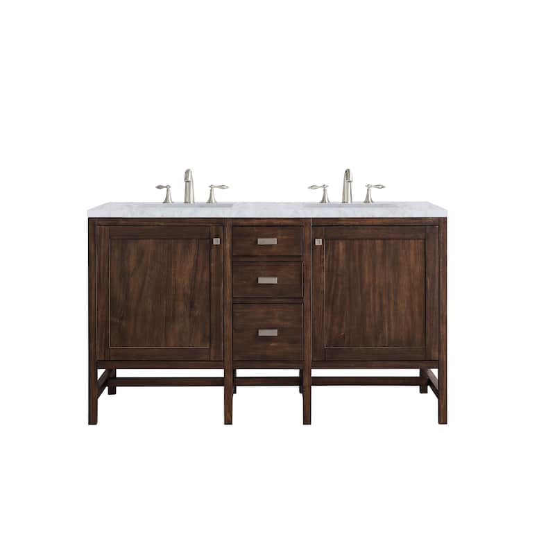 James Martin Vanities Addison 60" Double Vanity, Mid Century Acacia