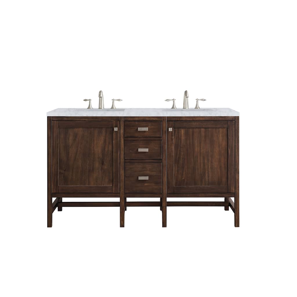 James Martin Vanities Addison 60" Double Vanity, Mid Century Acacia