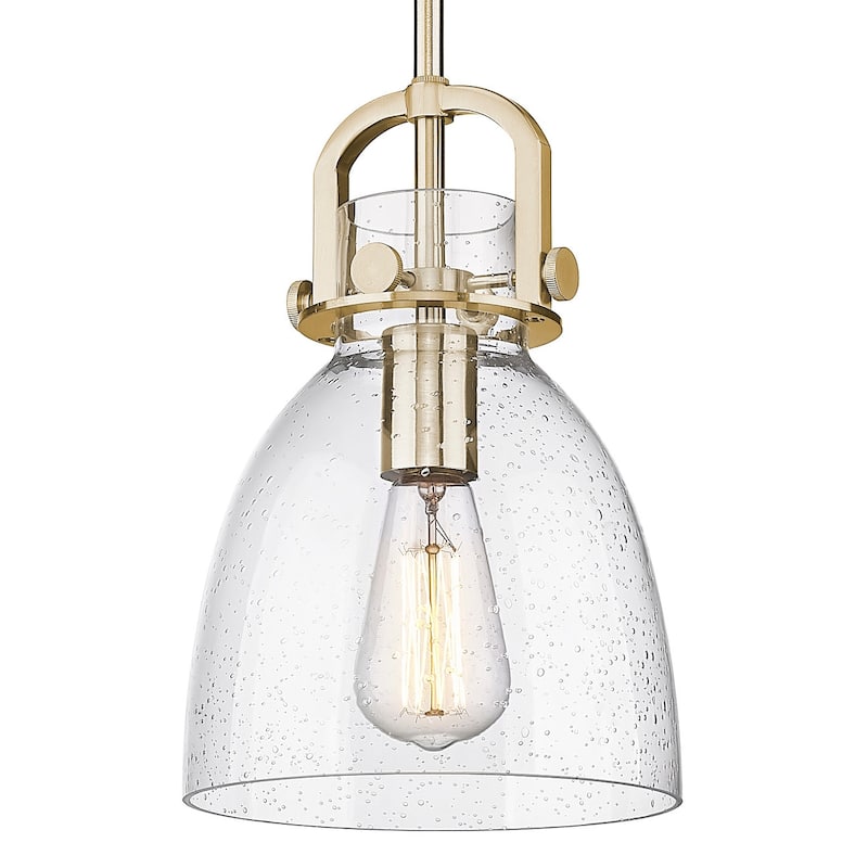 Innovations Lighting 410-1SS-G412-8SDY Newton Bell 8" Wide Mini - Champagne Bronze