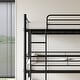 preview thumbnail 9 of 11, Twin Over Twin Over Twin Metal Triple Bunk Bed with Two Attached Ladders