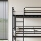 preview thumbnail 9 of 11, Twin Size Metal Platform Frame, Two Attached Ladders, Easy Access Guard-Rail, for Kids, Bedroom
