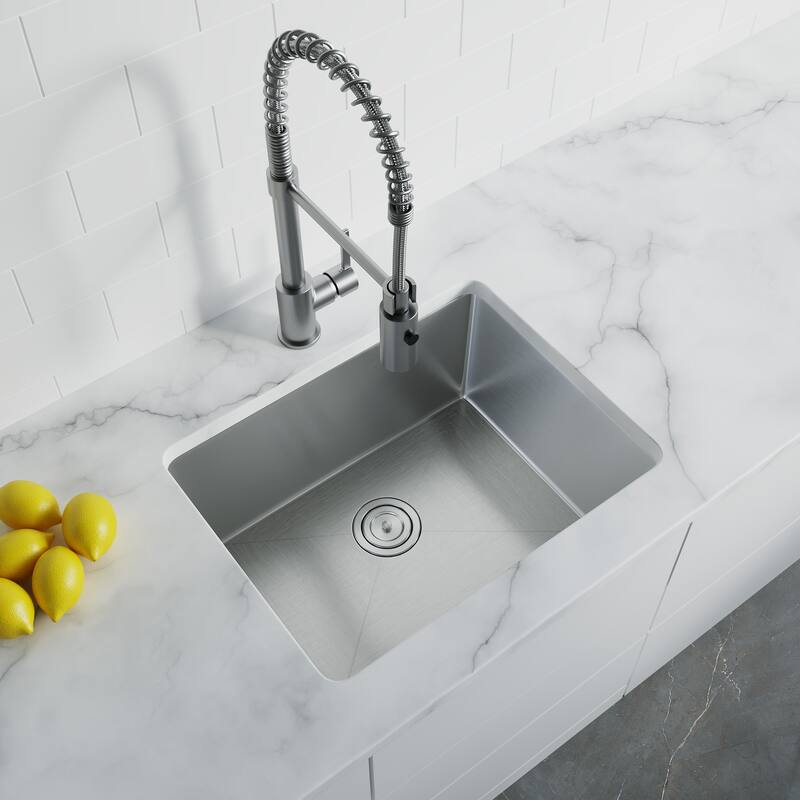 Dowell Undermount Single Bowl Stainless Steel Kitchen Sink - Small Radius Corners