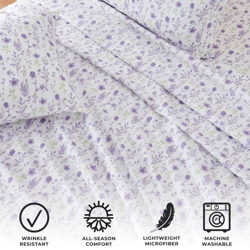 Linery & Co. Ultra-Soft Brushed Winter-Themed Microfiber Sheet Set