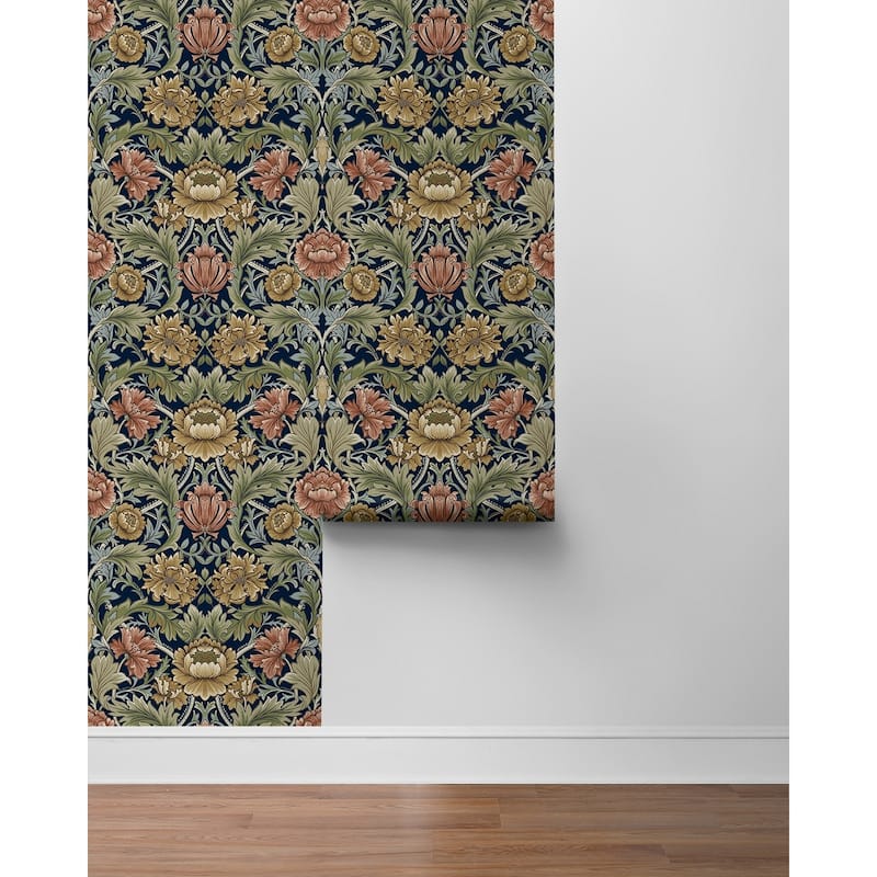 Harry & Grace Acanthus Floral Cameo Peel and Stick Wallpaper