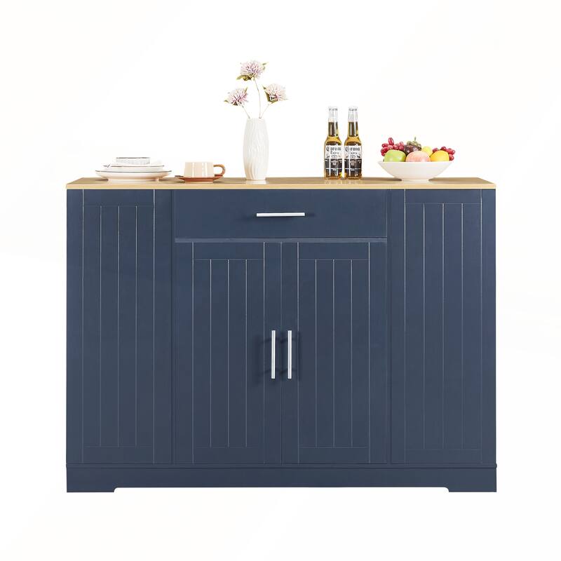 53inch Kitchen Storage Islands with Drawers and Trash Can Storage