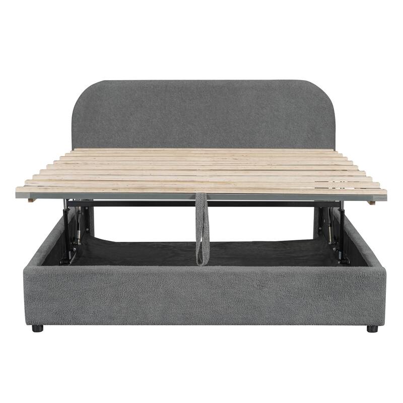 Platform Bed with Hydraulic Storage System