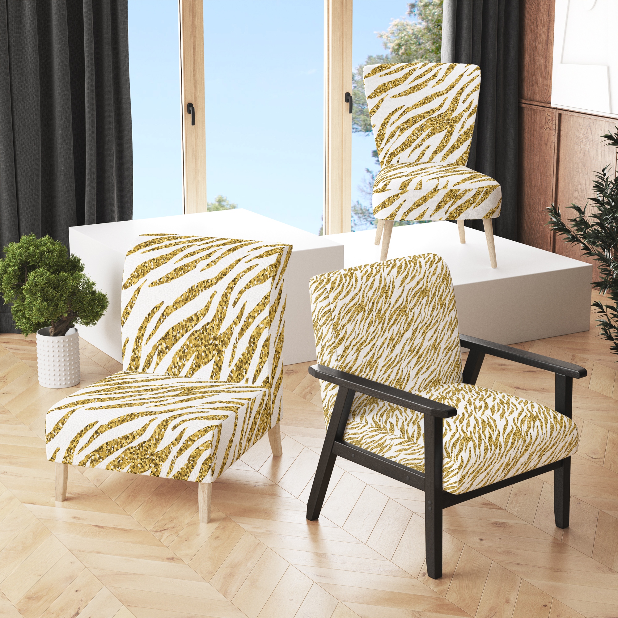 Animal print hotsell chairs for sale