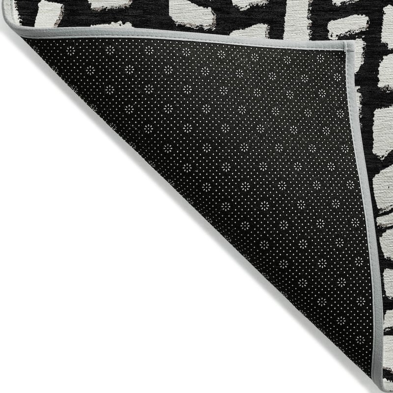 Machine Washable Indoor/ Outdoor Chantille Modern Abstract Rug