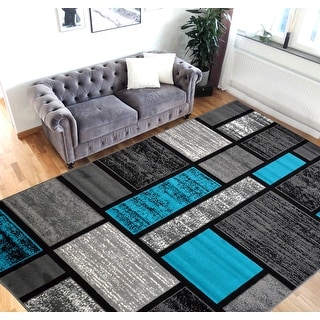 HR Square Pattern Area Rug Geometric Pattern Modern - Bed Bath & Beyond ...