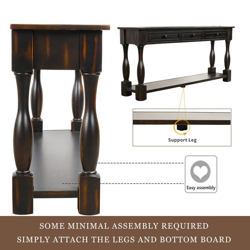 Console Table Long Sofa Table Easy Assembly