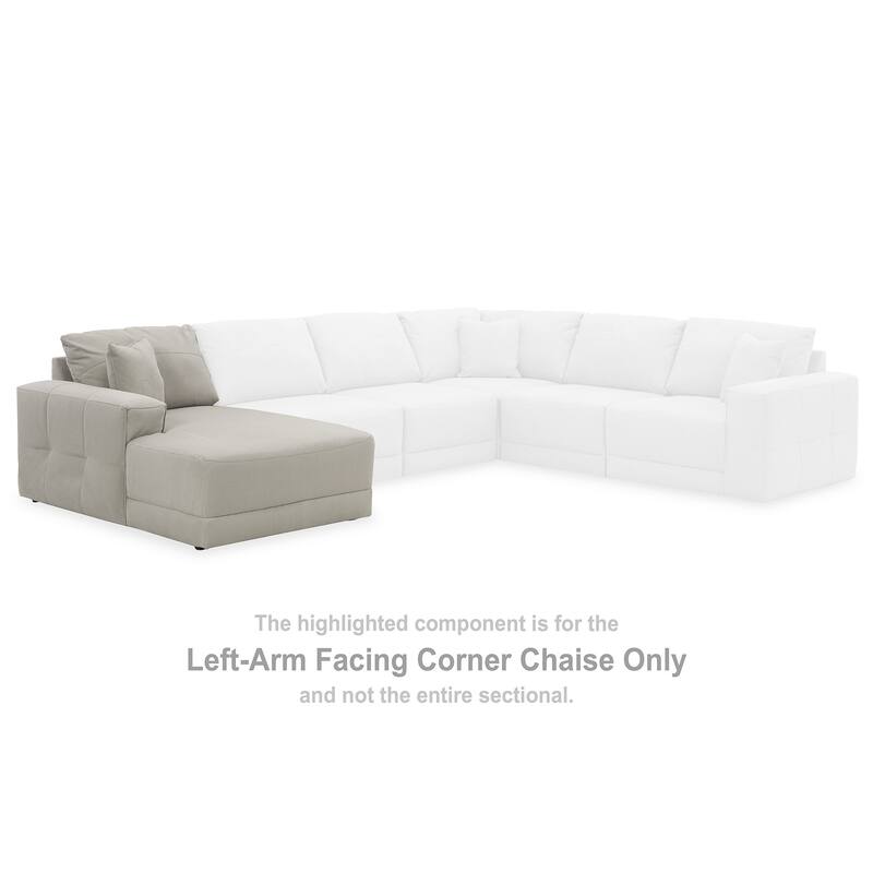 Signature Design by Ashley Next-Gen Gaucho Light Gray 3-Piece Sectional Sofa with Chaise - 113" W x 68" D x 36" H