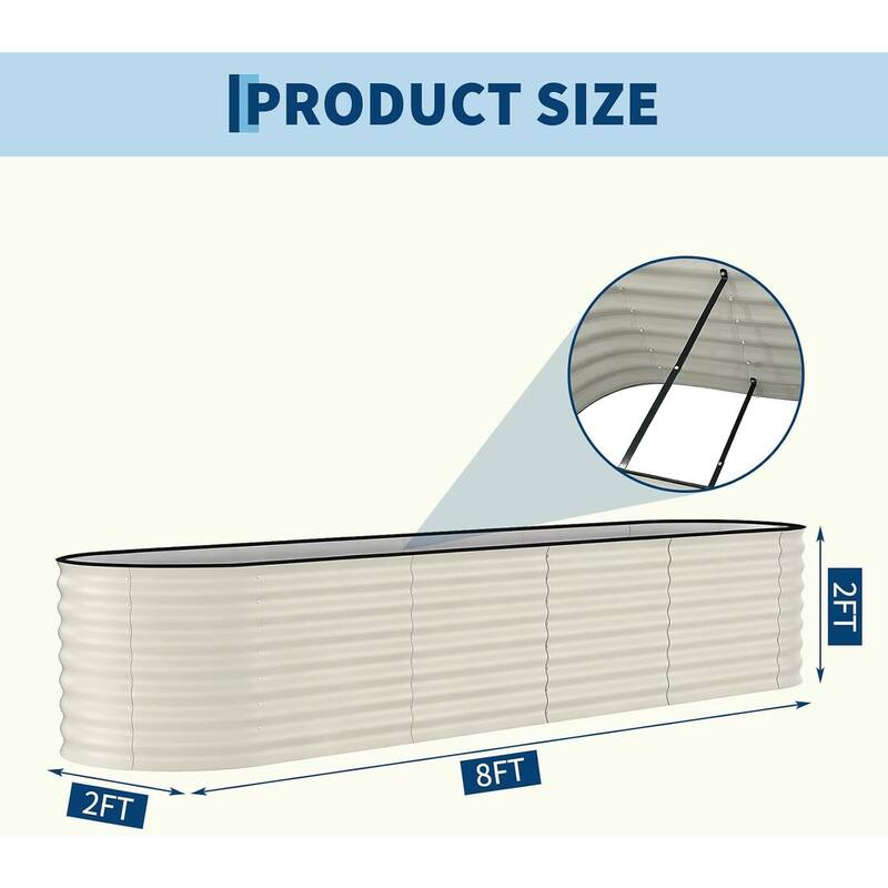 2 Pack Galvanized Raised Garden Beds