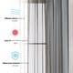 preview thumbnail 3 of 3, HLC.me Sheer Voile Window Treatment Rod Pocket Curtain Panels for Bedroom, Living Room, Kitchen - Set of 2 panels