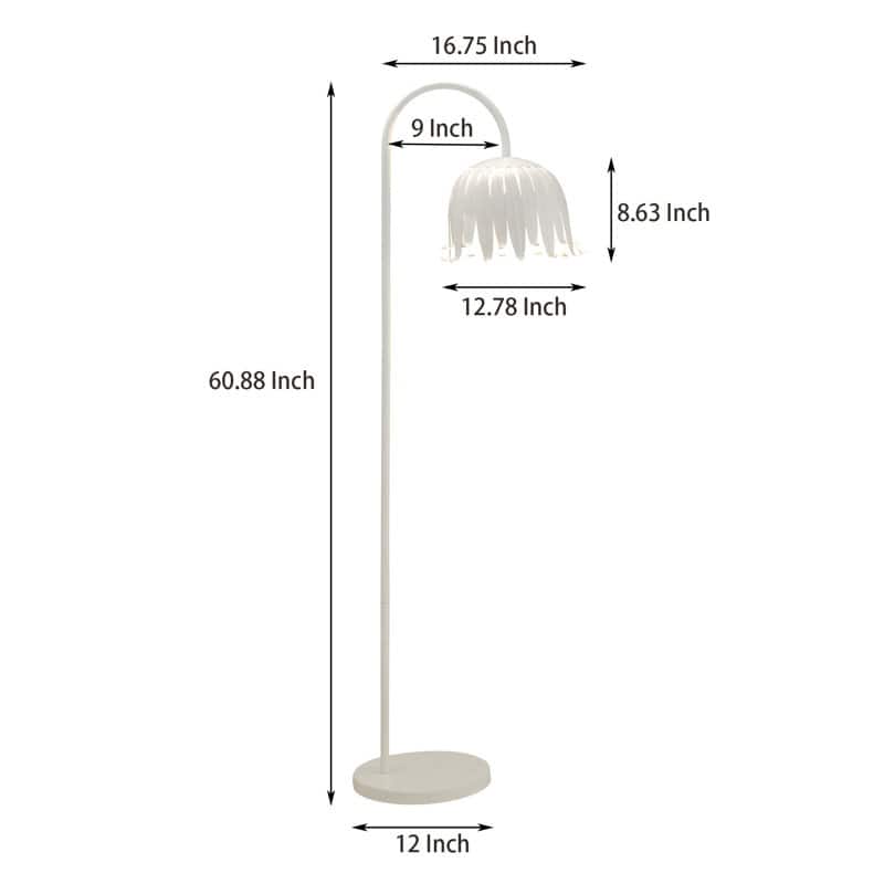 Acroma - 60.88" Arched Steel Dimmable Floor Lamp - N/A