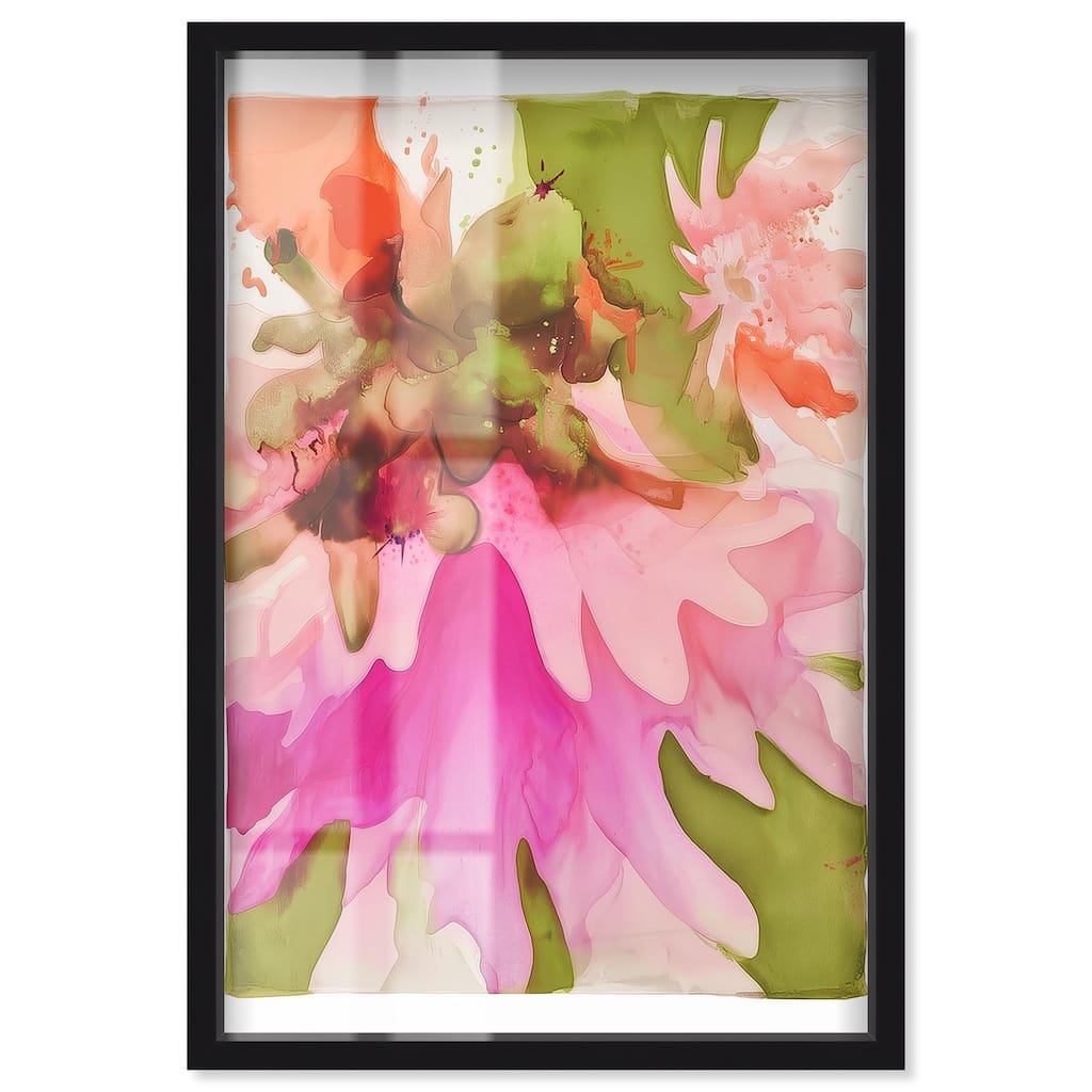 Vibrant Fluidity Floral I Shadowbox by Art Remedy