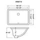 preview thumbnail 8 of 6, Ruvati 16 x 11-3/4 inch Undermount Bathroom Vanity Sink White Rectangular Porcelain Ceramic with Overflow - RVB0718