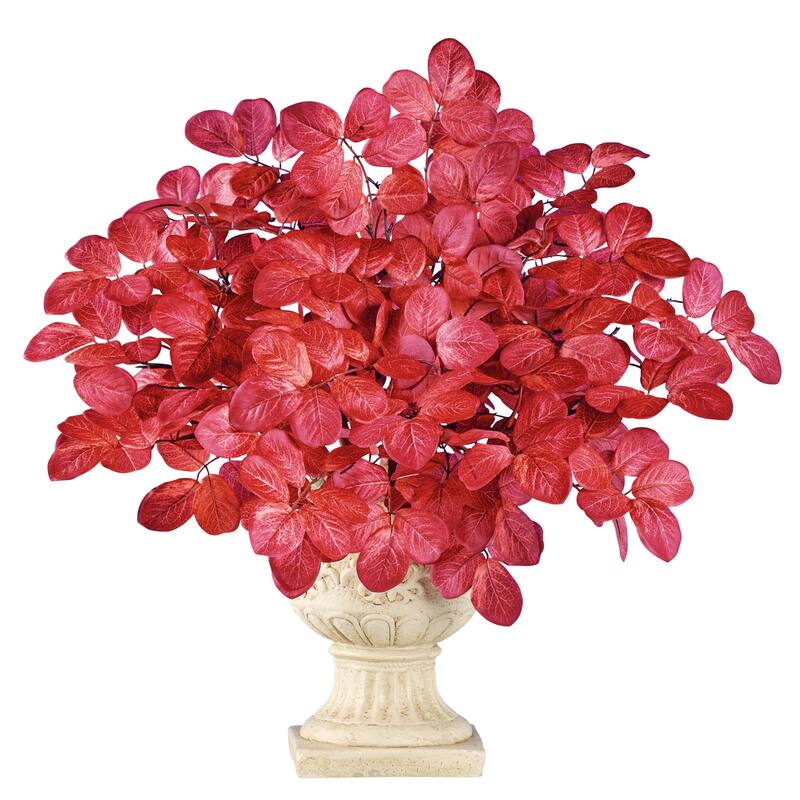 Artificial Vibrant Continus Leaves Bushes - Set of 3 - 12 x 20 x 12
