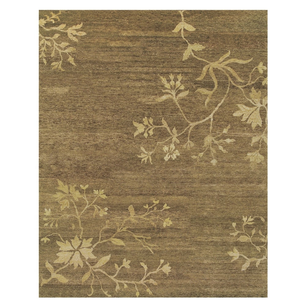 Foral Botanical Earth Tones Oriental Rustic Area Rug
