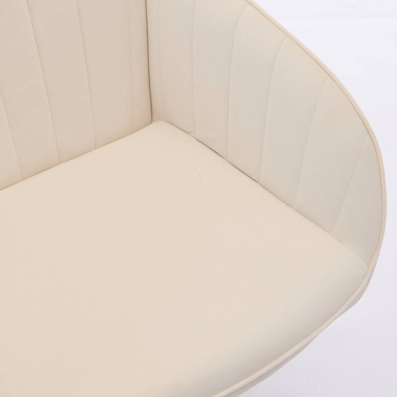 Adjustable Velvet Office Chair with Wheels, Ergonomic Swivel Study Desk Chair, Upholstered Task Chair with Backrest Seat